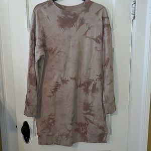 Tie-dye Tunic Sweatshirt Dress